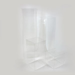 COLONNE DI PLEXIGLASS Misure: 30 D30X30 H30 – 60 D30X30 H60 – 100 D30X30 H 100 – 120 D33X33 H120