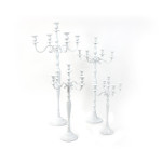 CANDELABRI BIANCHI 5 FUOCHI Misure: H60,75,100,120cm