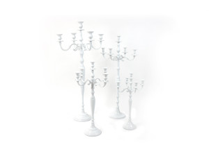 CANDELABRI BIANCHI 5 FUOCHI